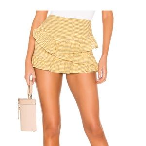 NWT CHECKED SKORT